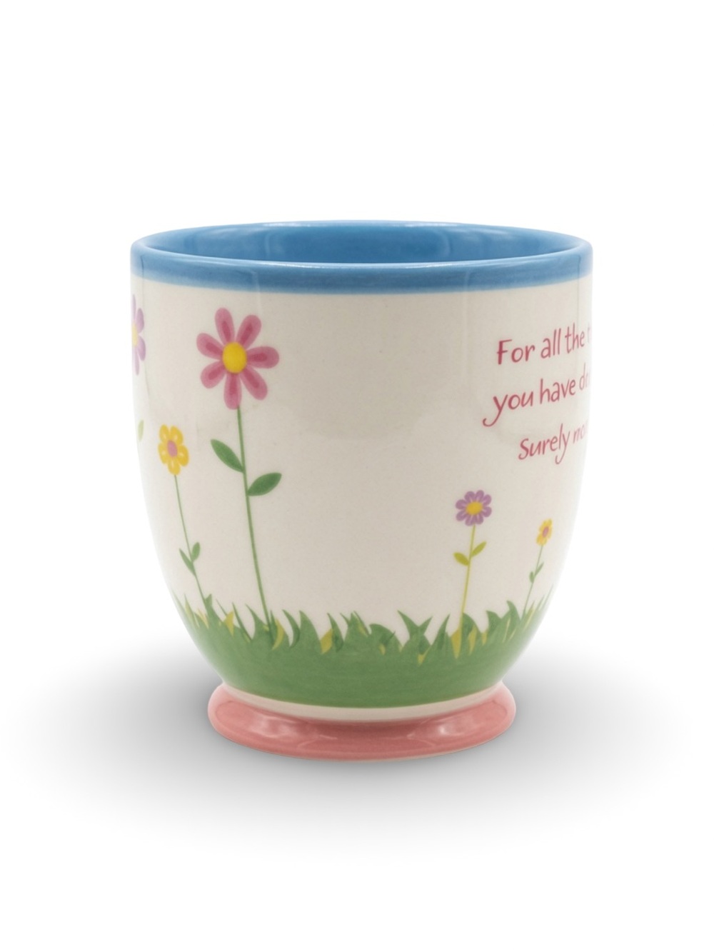 Russ Ceramic Floral Inspirational “Surely Number One” Coffee Tea Mug